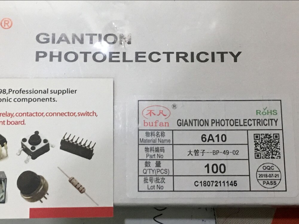 500PCS/LOT Rectifier Diode 6A10 factory
