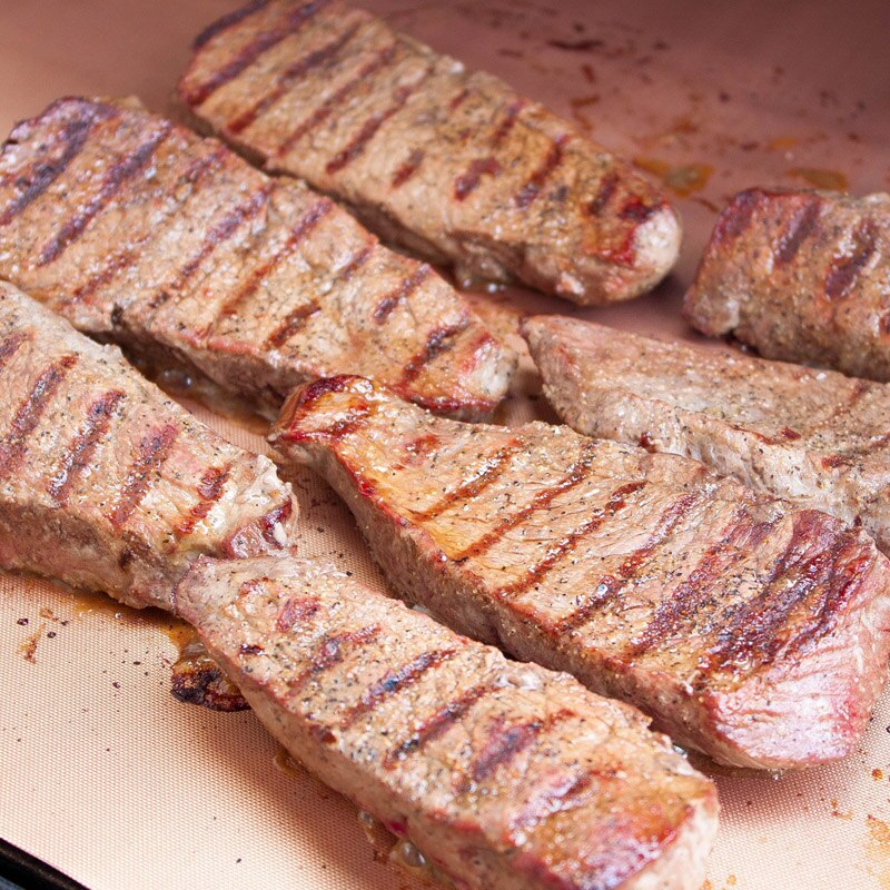 2pcs/5pcs/6pcs BBQ Grill Mat Copper Non-stick Barbecue Baking Liners Reusable Cooking Sheets PTFE Bakeware Sheet Easy Clean