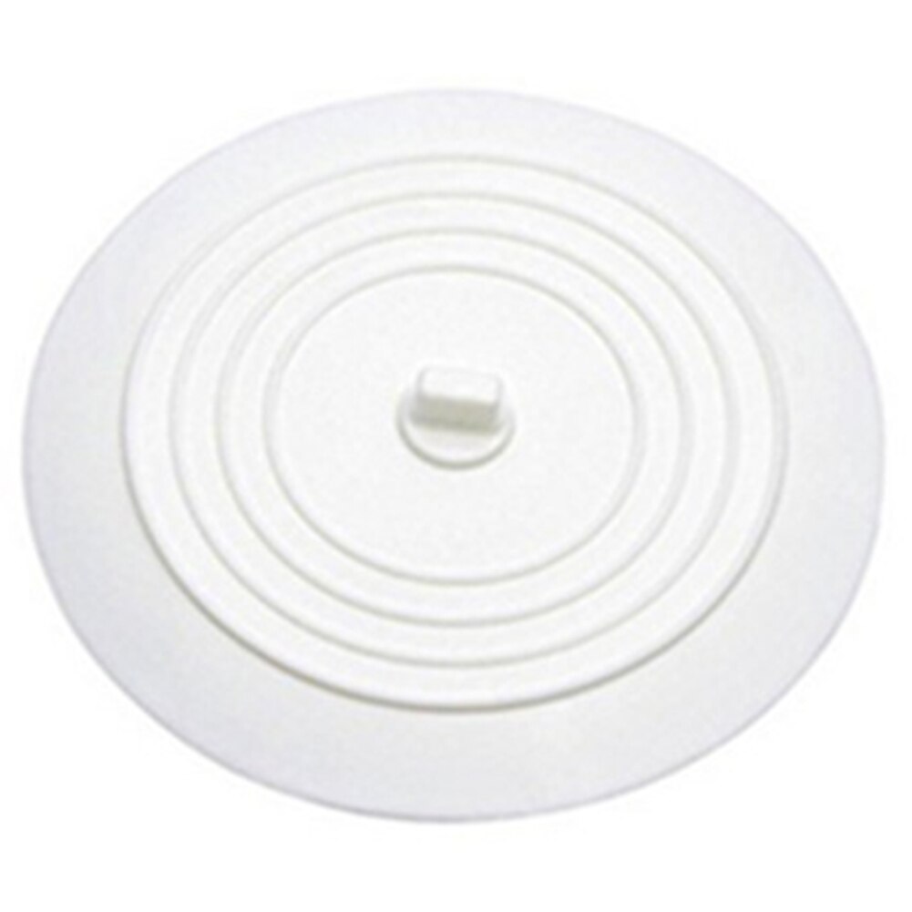 15cm De Douche En Silicone Bouchon de Vidange Accessoire Baignoire Stoppeur à l'épreuve des Fuites De Cuisine évier Bassin Couvercle Plat Rond Universel: White
