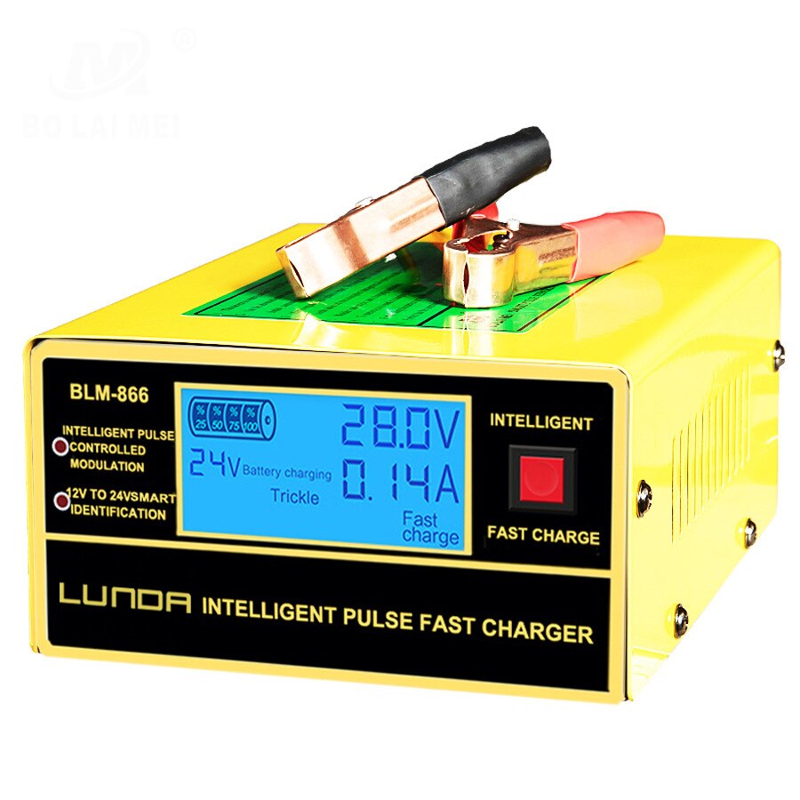 Engelse lcd-autoacculader, automatische intelligente pulsreparatie  ac150v-250v 150ah 12/24v met adapter
