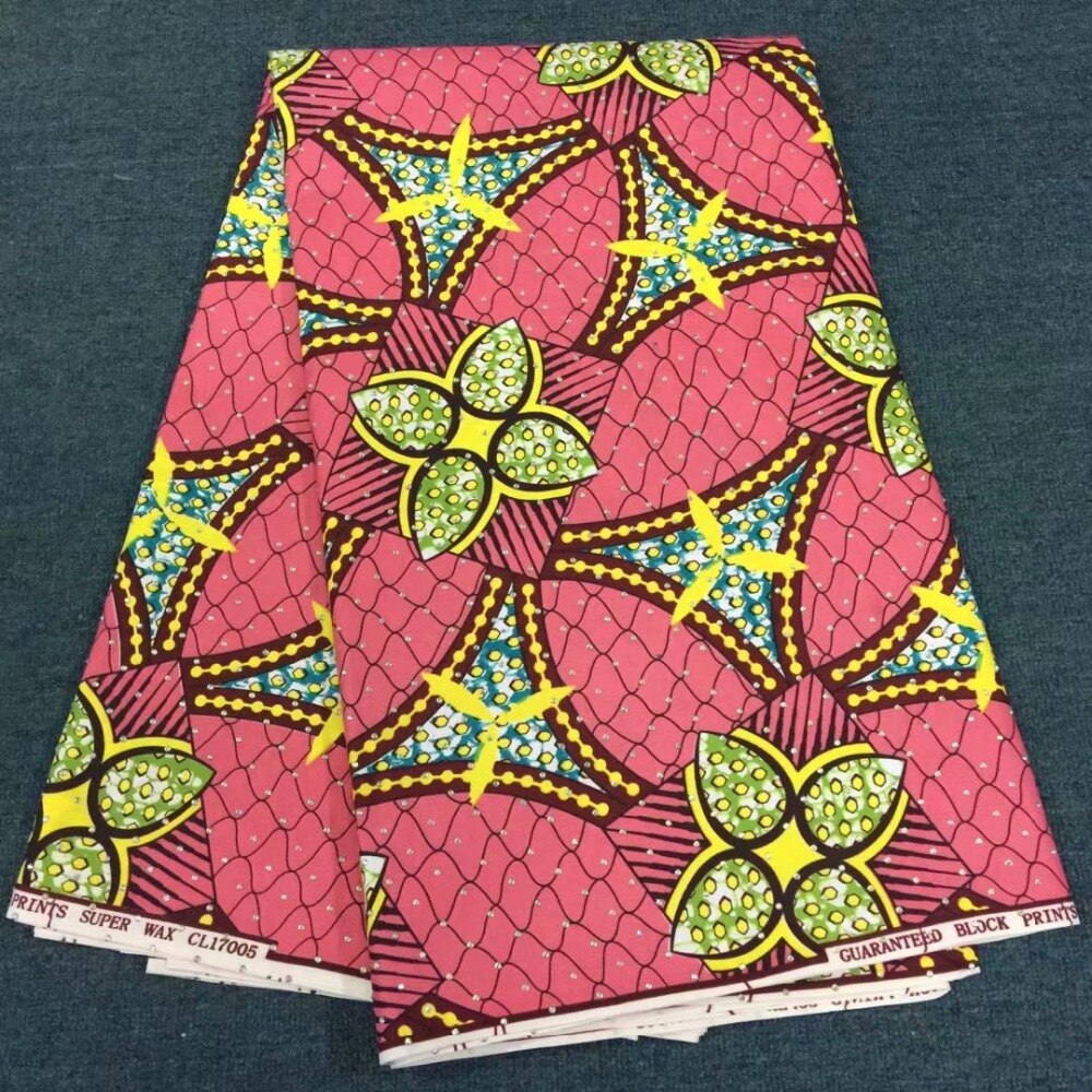 veritable cheap ankara brocade fabric with hotfix rhinestones china 6 yards african wax prints fabric with stone for party dress