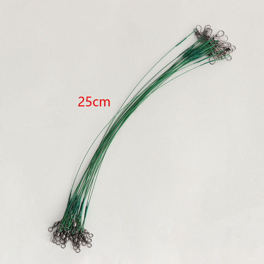 20 Pcs Fishing Wire Line Safety Snap Rolling Swive... โ Grandado