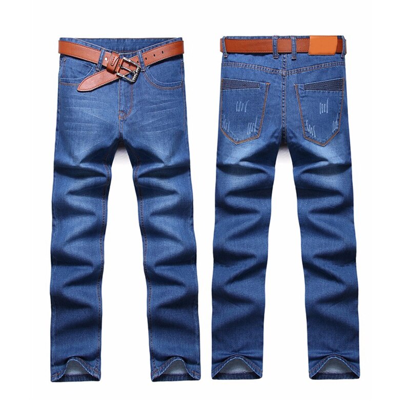 Beiläufige Dünne Gerade Denim See Zerrissene Jeans Für Männer Einzelhandel & Dünne männer vier jahreszeiten Jeans