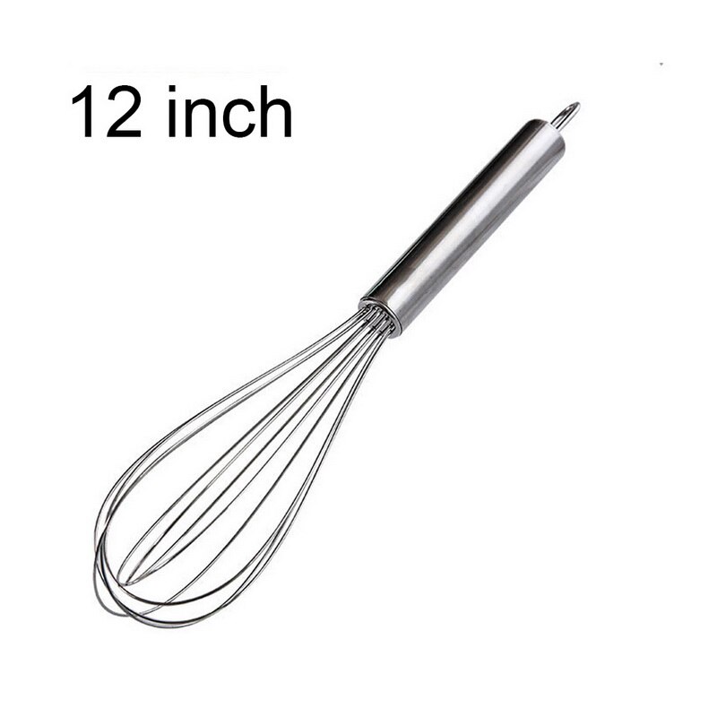 Batidor de huevos de acero inoxidable, mezclador semiautomático de batidor de huevos para batir y batir, utensilio de cocina, prensa Manual, batidor giratorio: colourless12inch