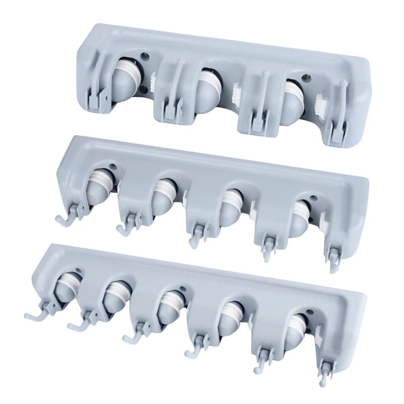 Organizador de herramientas multifuncional montado en la pared, gancho para escoba, mopa, soporte para tarjetas, estante para baño y jardín