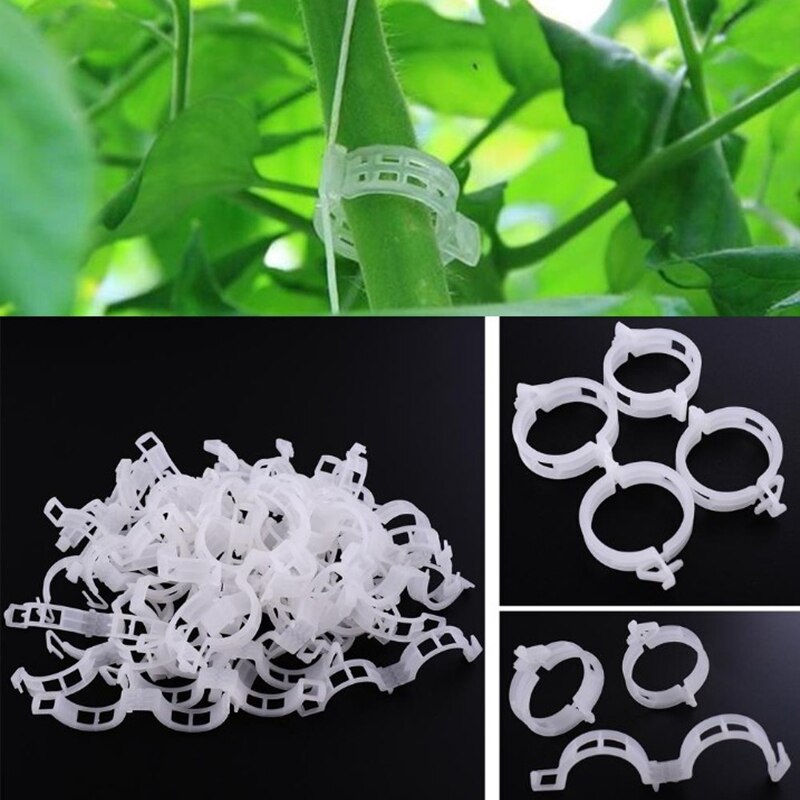 50Stck Kunststoff Garten Anlage Clips flexibel Feste Umreifung Clips Pflanze Reben Gebunden Schnallen Garten Werkzeug