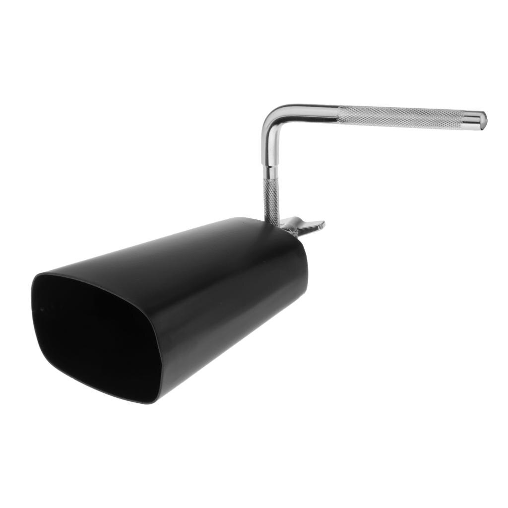 6" Cowbell Noise Maker Percussion Instrument Mountable Black for Drum Set