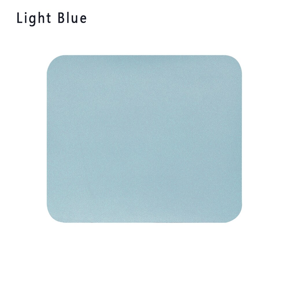 1PC Universal Anti-slip Mouse Pad Leather Gaming Mice Mat Desk Cushion Comfortable For Laptop PC MacBook: light blue