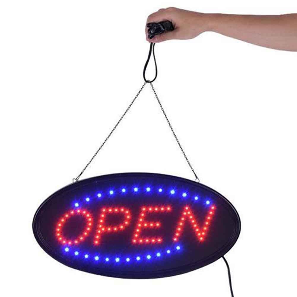 Bars salon café bedrijf winkel eenvoudig te installeren us stekker bloemist etalage pvc displaybord led open bord winkels reclameverlichting