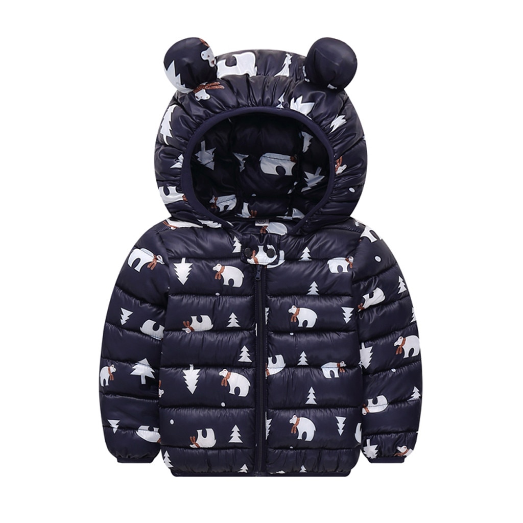 Abrigos de chico para la nieve infantil abrigos con capucha para bebés y niñas chaquetas con estampado de dibujos animados Otoño Invierno ropa de abrigo para niños