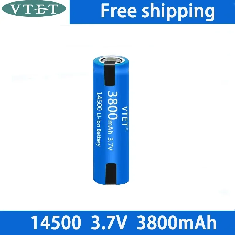 Batterie Lithium-Ion avec Soudage pour Brosse à Dents Électrique, Rasoir, 14500 V, AA, 3.7 mAh, Nouveauté, 3800: Or