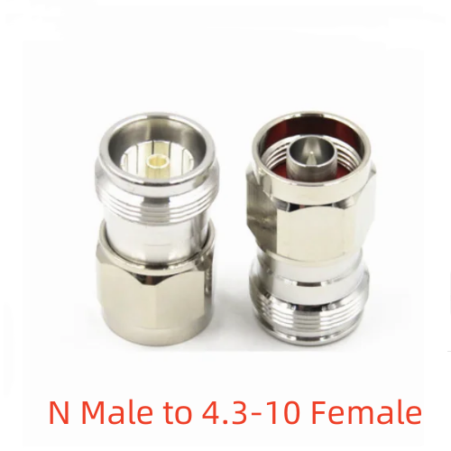 1pcs 4.3-10 mini DIN Connector to N Adapter DIN Male Female to N /DIN/4.3-10 Male Female Socket Straight RF Coaxial Adapter: Dark Grey