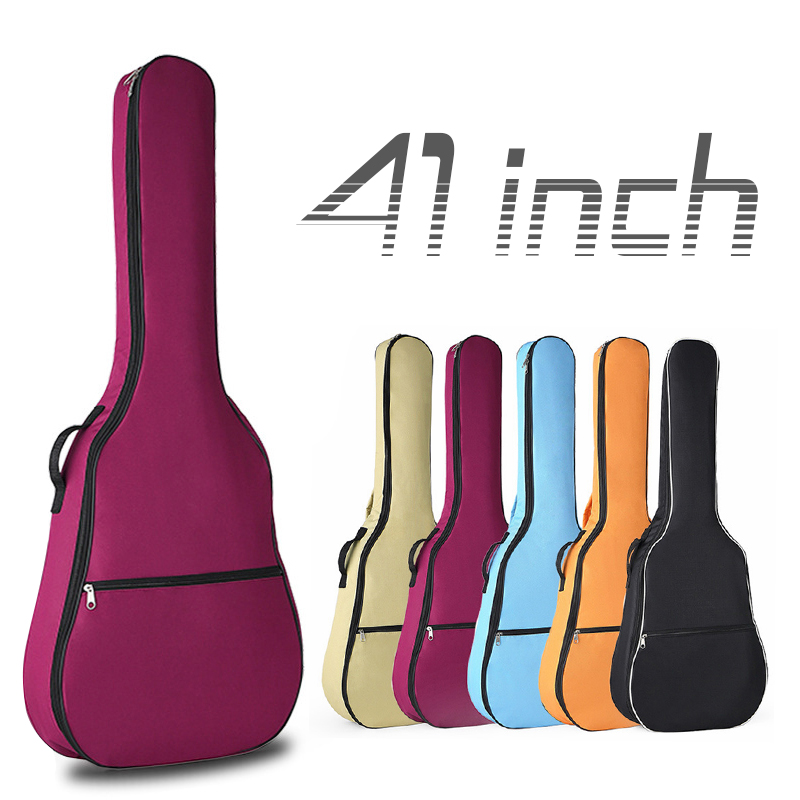 Guitar Bag 41 Inch Portable Oxford Fabric Acoustic Guitar Double Straps Padded Guitar Soft Case Gig Bag Waterproof Backpack