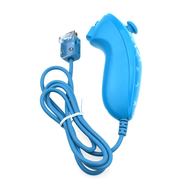 ViGRAND 1 pcs Nunchuck Controller Voor Nintendo Wii Console: light blue