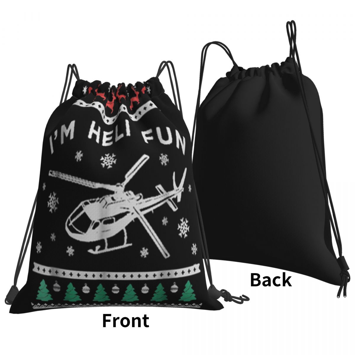 Pretty Helicopter Ugly Christmas Heli Pilot Dj Latest Brand Youth Middle Aged Cheap Bags Backpack Bag