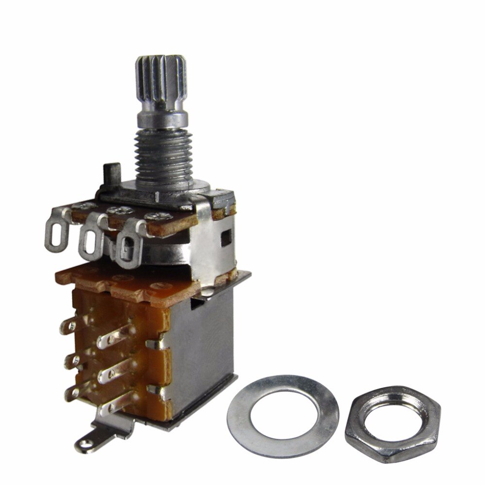 2pcs Push Pull Guitar Potentiometer 500K / 250K Pots Short Shaft 15mm Guitar Accessories