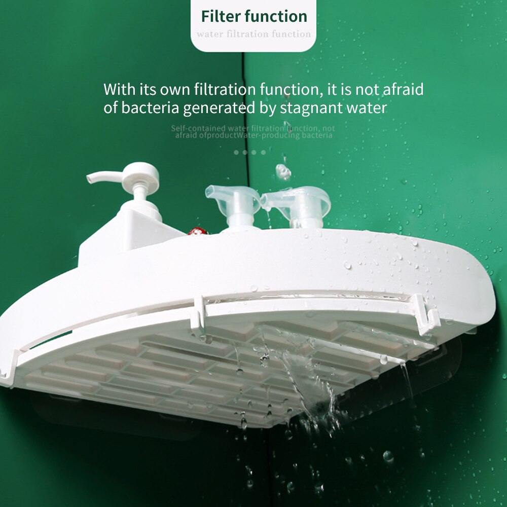 Plastic Bathroom Shelf Organizer Snap Up Corner Shelf Caddy Bathroom Corner Shelf Shower Storage Wall Holder Shampoo Holder