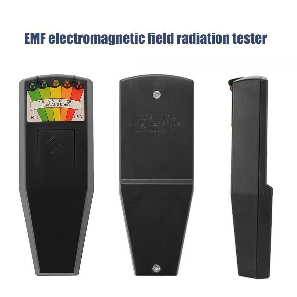 Magnetfelt tester fem leds kompakt nøjagtig emf meter håndholdt elektromagnetisk stråling tester magnetfelt tester