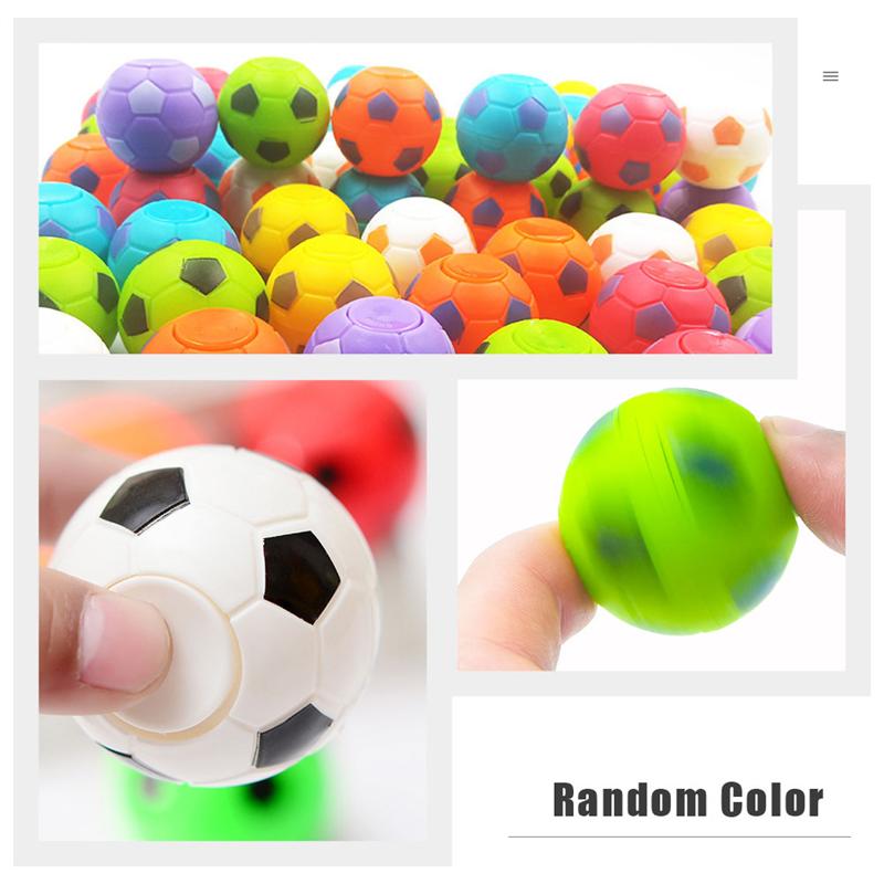 12Pcs Kids Vingertop Spinning Bal Speelgoed Mini Spinning Voetbal Top Speelgoed Fidget Spinners Stress Verlichten Speelgoed Antistress Fidget Speelgoed