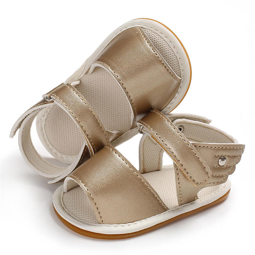 Infant Baby Shoes Girl Sandals Rubber Soft Sole Anti-Slip Summer Pu Wing Newborn First Walker Crib Shoes