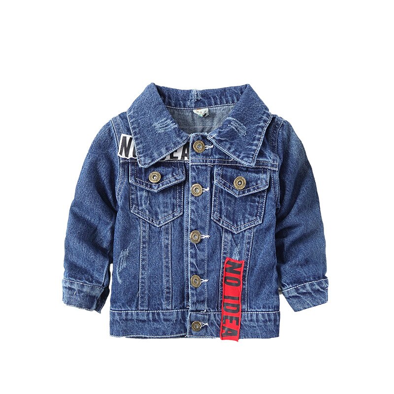 2022 Spring Denim Baby Boys Jackets Baby Blue Autumn Boys Coat For 1 2 Years Old Boy Baby Toddler Clothes RKC185042: 24M