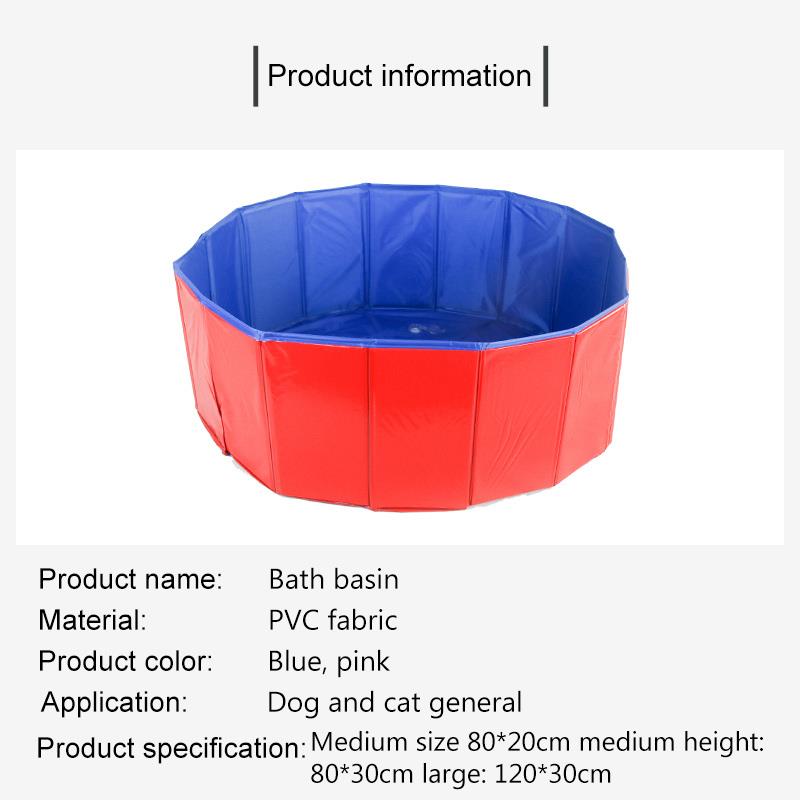PVC Pet Bathtub Folding Basin Dogs Cats Puppy Kitten Shower Swimming Pool House Bed Strong Bathing Washing