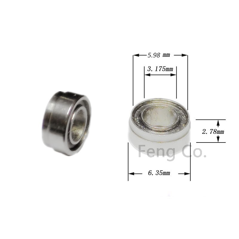 Rodamientos de cerámica para dentista KAVO, pieza de mano de alta velocidad, tamaño 3.175x6,35x5,98x2,78mm, 10/5 uds.