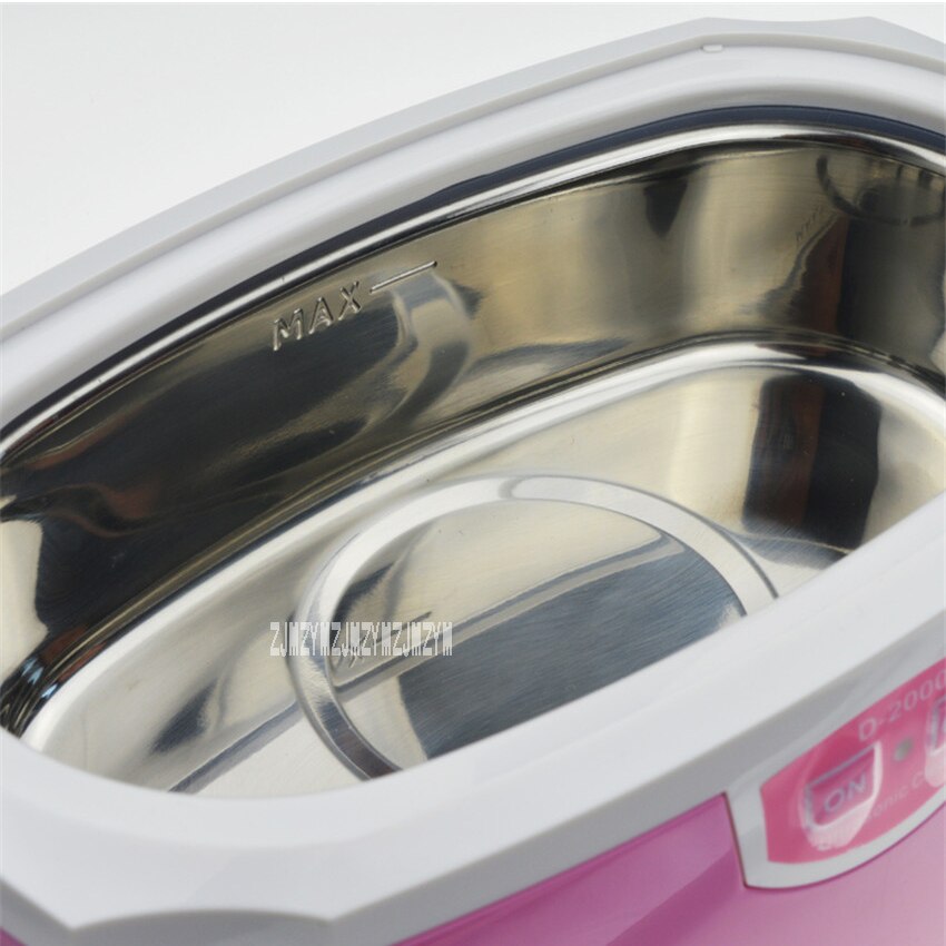 Portable Ultrasonic Cleaning Machine D-2000 Glasses Cleaning Machine Glasses Watch Small Items Cleaners 420ml 220V-240V 35W