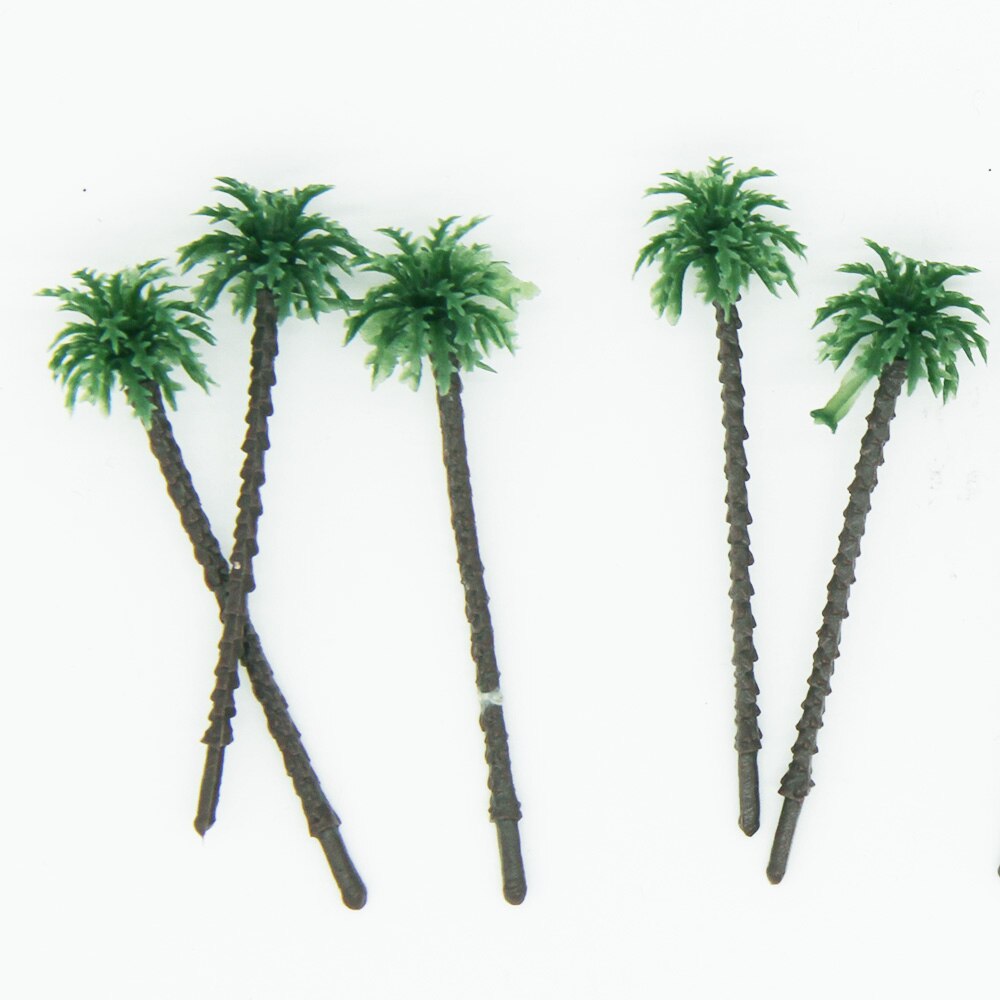 10pcs DIY Decor Artificial Coconut Tree Decor Mini Tropical Palm Trees Fairy Garden Miniature Landscape Scenery Decoration