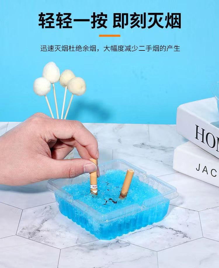 Cenicero desechable de 10/25/50PS para evitar cenizas, elimina el olor, película soluble en agua, ungüento de arena para humo, hogar y oficina montado en vehículo