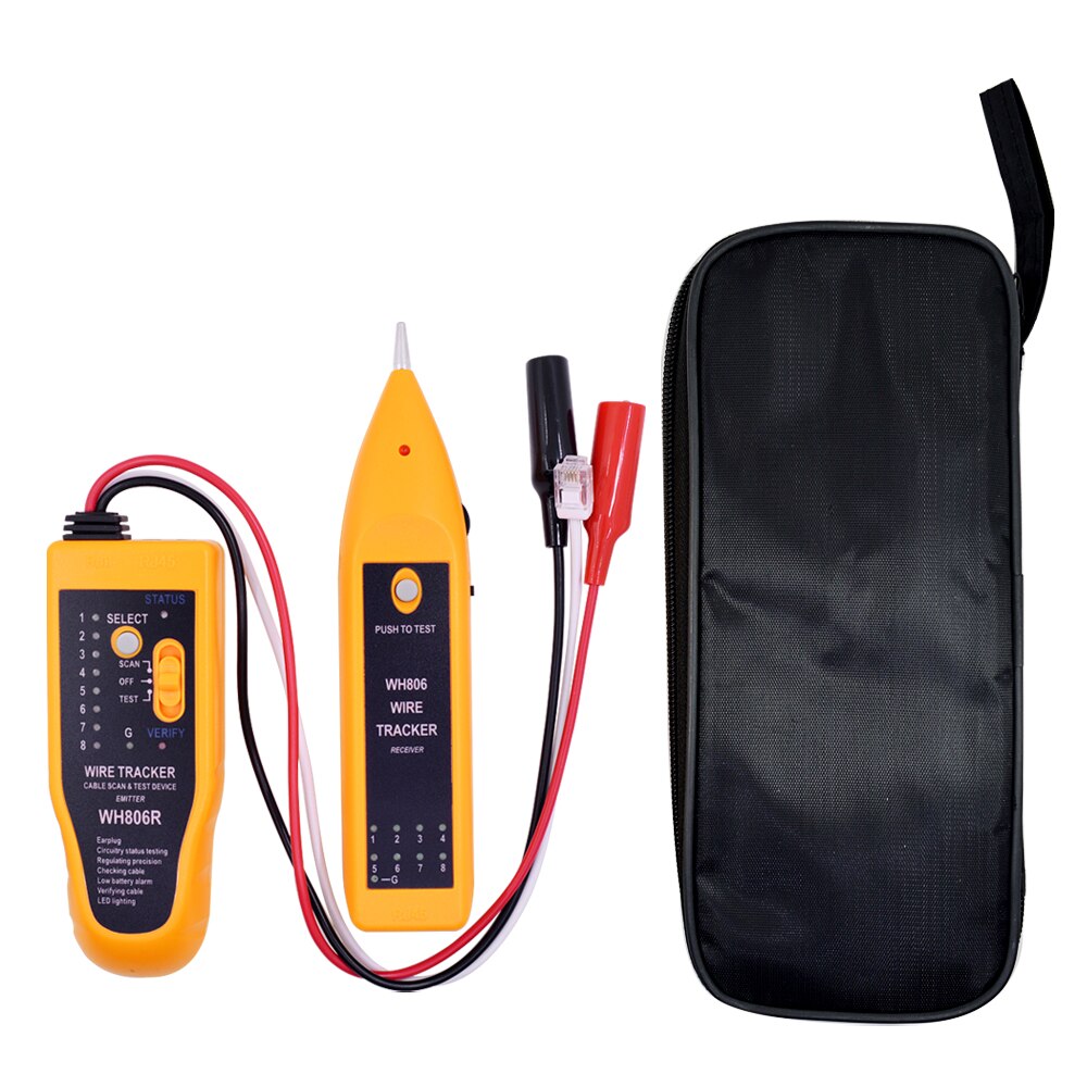CHIPAL WH806A Wire Tracker LAN Network Cable Tester for BNC Electrical Cable RJ11 RJ45 Phone Cat5 Cat5E Cat6 Cat6E Tracer Toner