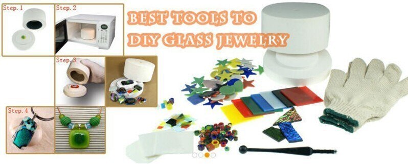 9pcs set Glass Fusing Kiln Kit Fuseworks Begginer Kiln Kit For Glass Fusing In Microwave Kiln