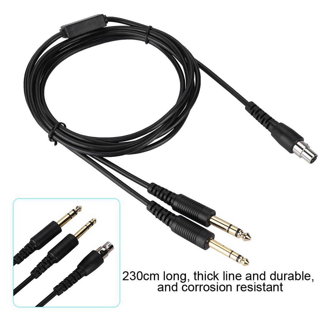 Pilot DIY Cable Switch Plug 230cm Aviation Headphone Plug Cable Replacement Cable Adapter Universal