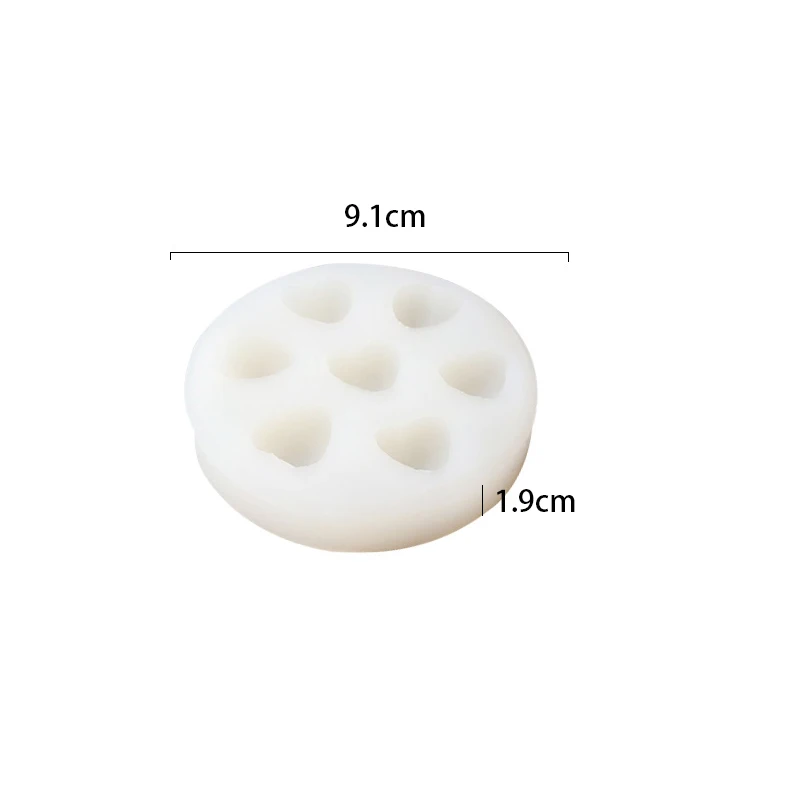 Molde para jabón con forma de corazón, molde de silicona para manualidades, vela de escayola para aromaterapia, moldes para colgantes, herramienta hecha a mano en forma de seifen