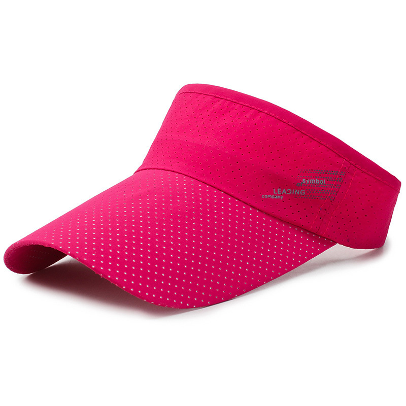 Men Women Air Top Hats Adjustable Visor Headless Outdoor Sports Tennis Golf Running Top Empty Sun Cap Summer Breathable Hats: Rose Pink
