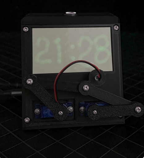 Automatic Writing Time Robot Programming Clock: green