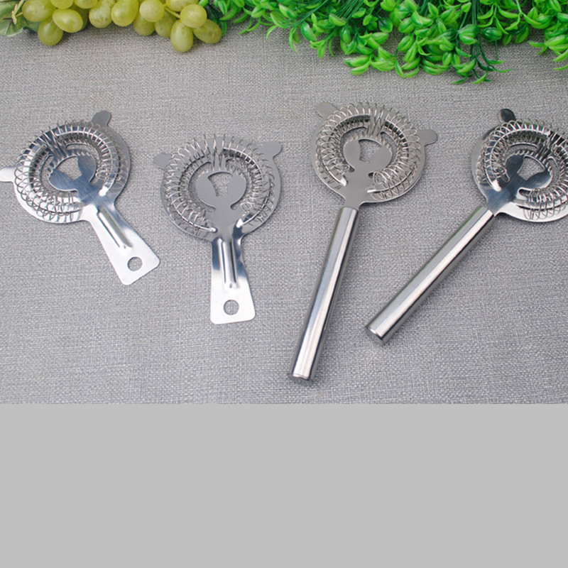 Superficie pulida de de acero inoxidable coctelera de vino colador de hielo barman bar KTV café herramientas para el hogar FILTRO DE colador