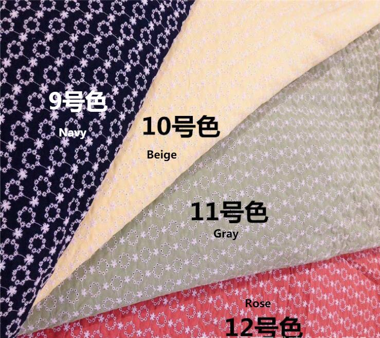 15 colores colorido tela de algodón bordado tela de encaje hecho a mano diy accesorios de ropa ancho 130cm 1 yarda: No 10 beigeä