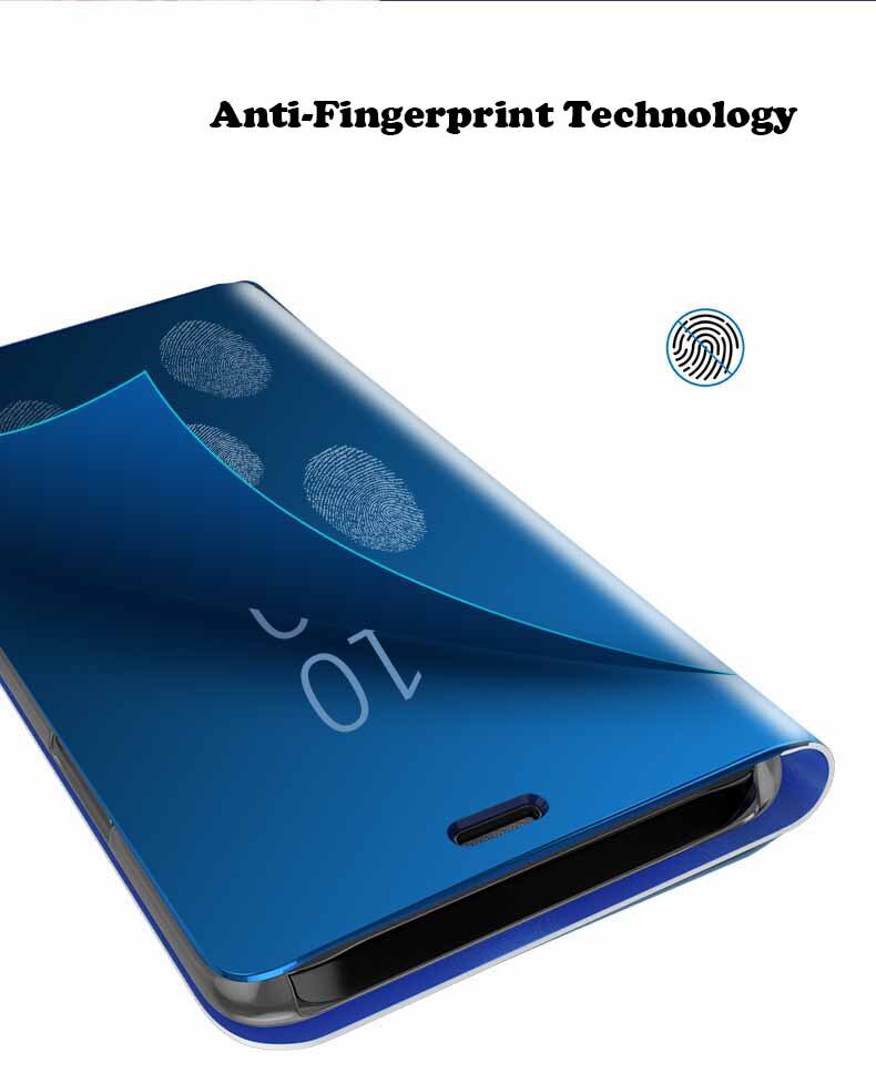 Voor oppo realme 6 pro hoesje luxe spiegel flip standaard smart view coque voor oppo reno 3 5g hoesje schokbestendige standaard beschermhoes