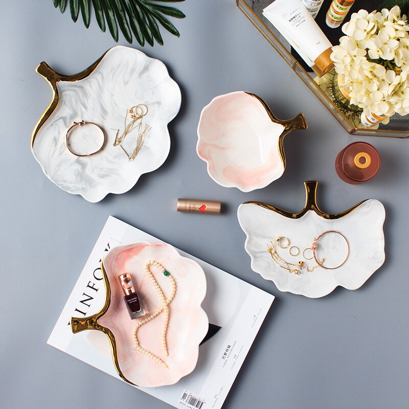 Eenvoudige Gloden Marmer Keramische Schotel Soep Rijstkom Salade Sieraden Opbergvak Decoratieve Servies YHJ021104