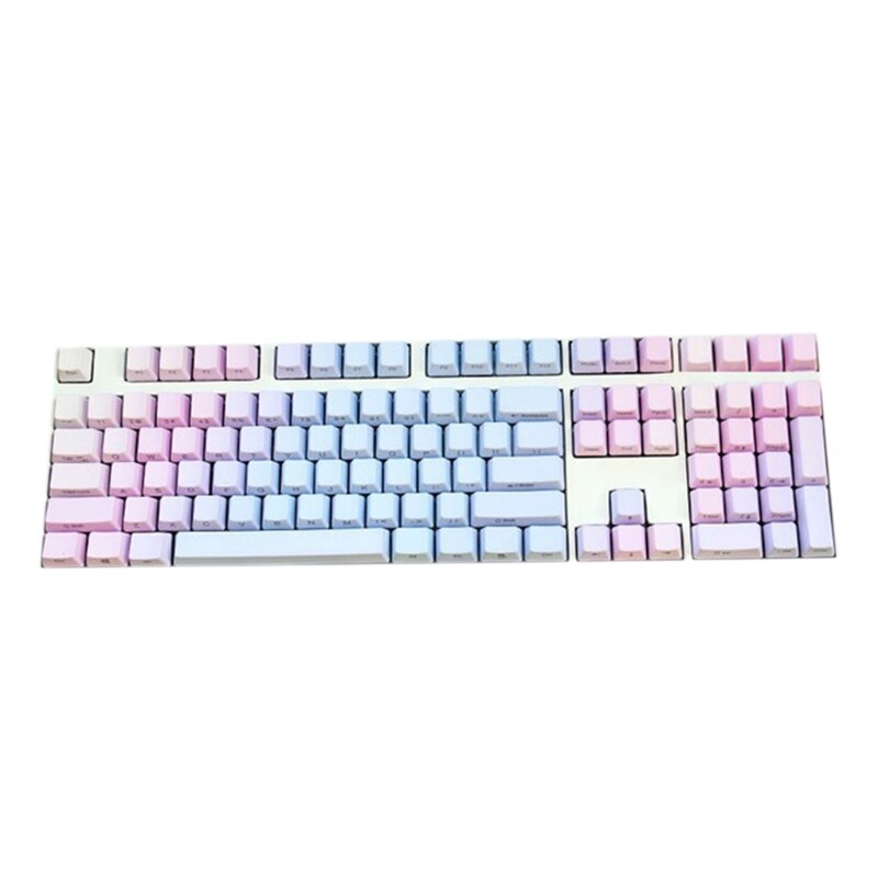 87/104/108 Keys OEM Profile Custom Side-Printed Keycaps PBT Backlit Gradient Keycaps for MX Cherry Mechanical Keyboard: 108BL