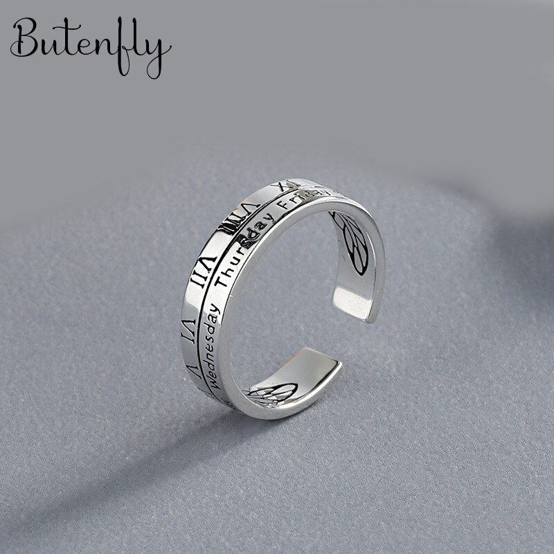 Persoonlijkheid Bohemian Vintage Brief Ringen Voor Vrouwen Mannen Vintage Ringen Gothic Sieraden Valentines