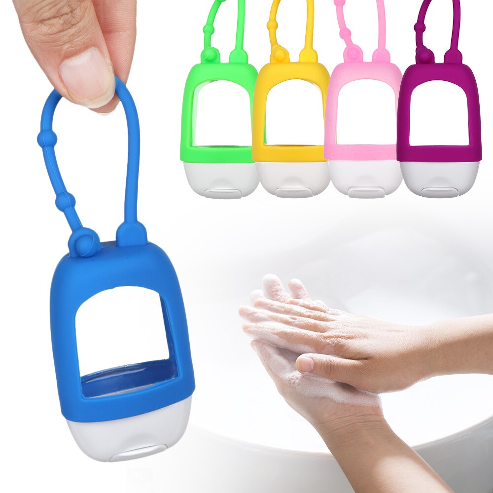 30Ml Mini Empty Hand Sanitizer Bottle Refillable Containers Reusable Silicone Protective Case Sub Travel Accessories