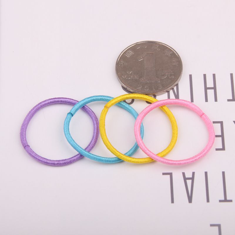 100pcs Hair Bands - 3cm Nylon Rubber Bands - Children Safe Elastic Ponytail Holder