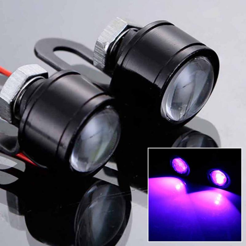 2pcs motorcycle motorbike mirror decorative LED light Eagle Eye Warming Strobe Flash Lamp