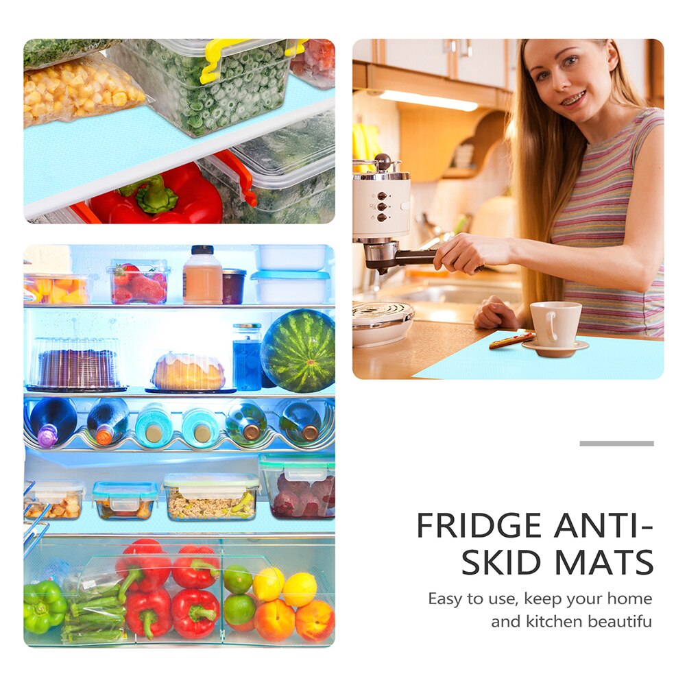 6pcs Fridge Liner Anti-slip Refrigerator Mat Shelf Fridge Liner Wardrobe Mat: Default Title