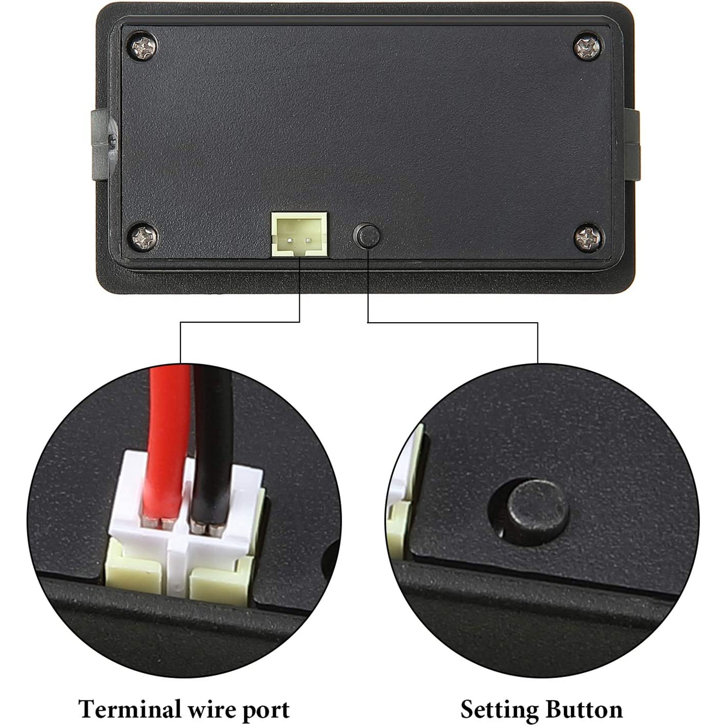 DC 12V 24V 36V 48V 72V Battery Capacity Voltage Meter with Alarm, Battery Capacity Gauge Indicator, Battery Indicator Monitors