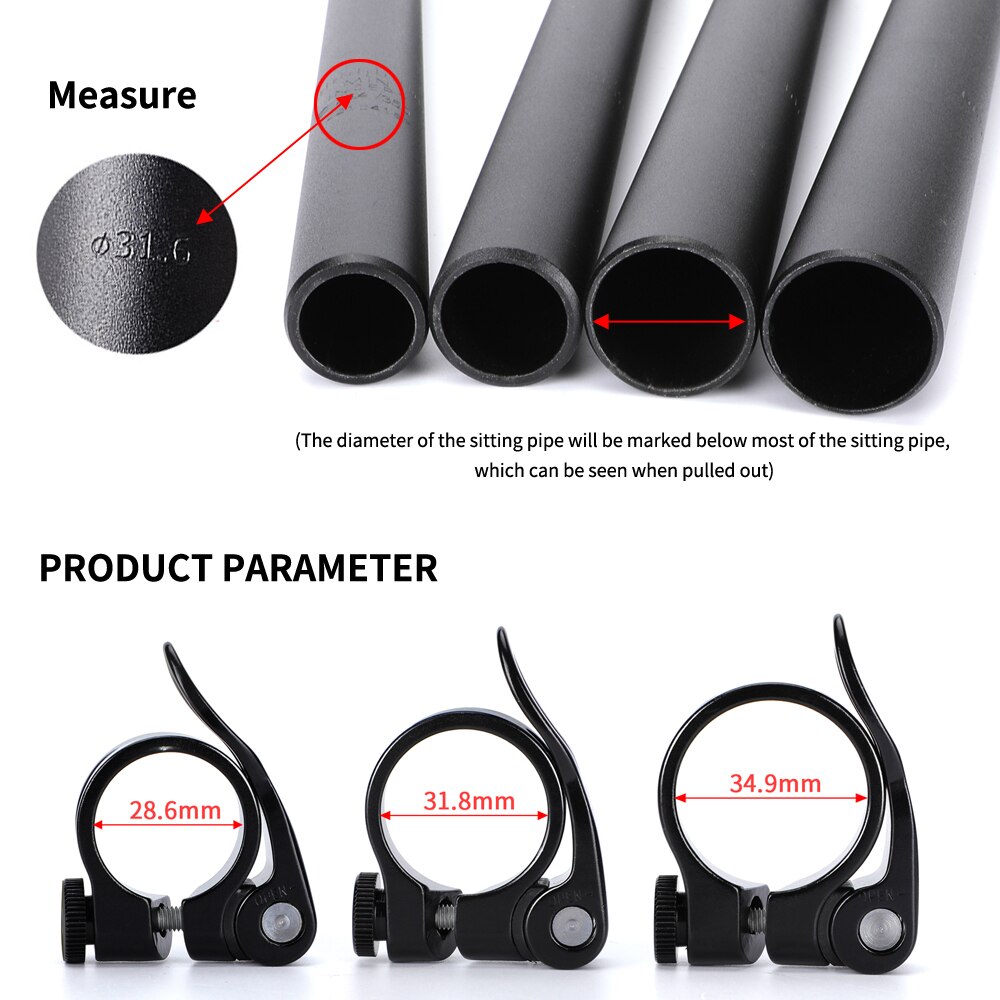 Ouo Quick Release Zadelpenklem Aluminium Fiets Zadel Klem 31 8 Mtb 27.2 Zadelpen Sluiting Onderdelen Voor Fiets