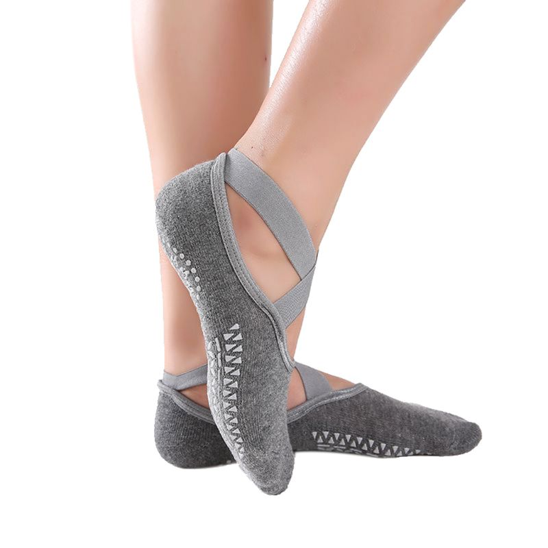 Women Yoga Socks Non-Slip Grips &amp; Straps Fitness Sport Ballet Pilates Socks