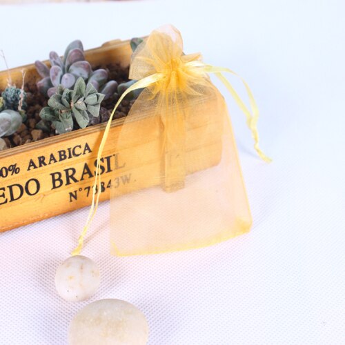 Fabrik 20pc/ parti taske smykker emballage organza taske fødselsdagsfest indretning bryllup jul 20 x 30cm snoreposer: Guld